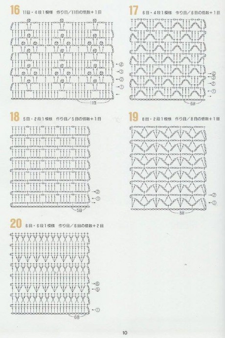 Подборка узоров крючком в копилку мастерицы