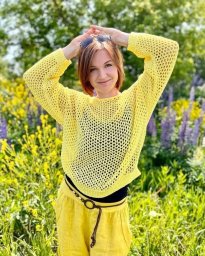 Сетчатый джемпер "Одуванчик" — легкость, как прикосновение ветра