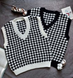 Узор крючком "Гусиная лапка "