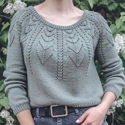Ажурная кокетка спицами