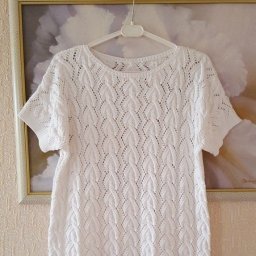 Ажурный летний белый джемпер