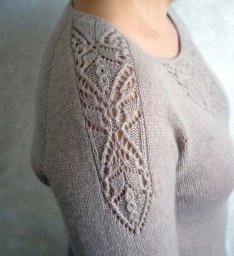 Оформляем красивым ажуром лицевую гладь джемпера