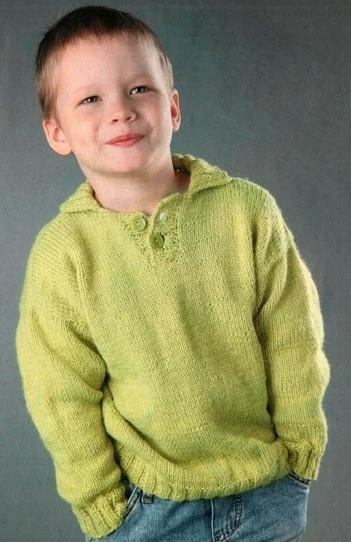 Пуловер - поло на 5 - 6 лет