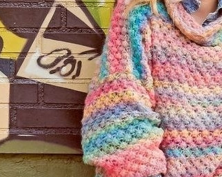 Цветной свитер оверсаййз