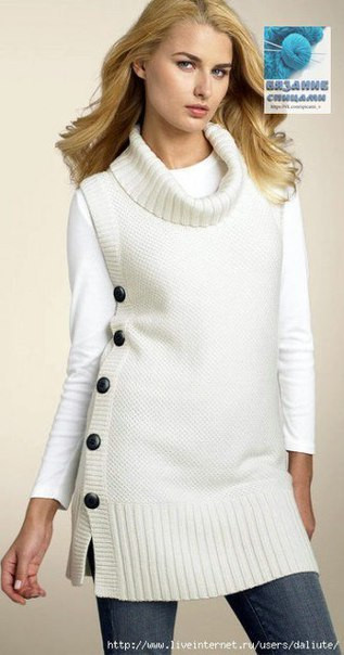 Интересная безрукавка &mdash; отличный вариант для весны и осени.