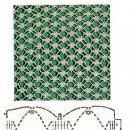 Очень ажурная сеточка, связанная крючком