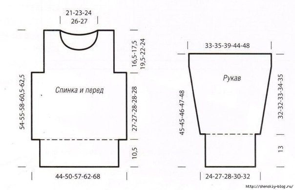 Ажурный пуловер спицами Ажурный пуловер спицами