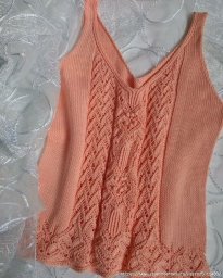 Летний топ спицами