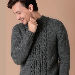 Мужской джемпер с косами