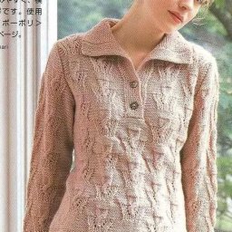 Красивая кофта необычным узором спицами