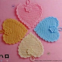 Прихватки-сердечки крючком