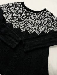 Вяжем кофточку ленивым жаккардом