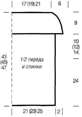 Топ с круглой кокеткой