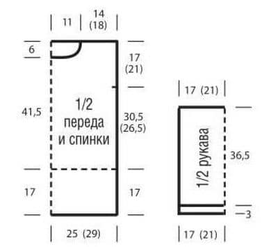 ​Красивый ажурный пуловер спицами с высокой планкой