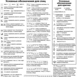 Расшифровываем схемы для вязания спицами