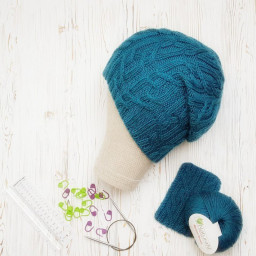 Бирюзовая шапка-бини