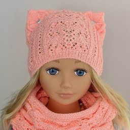 Ажурная шапочка с ушками