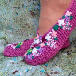 Тапочки-следки спицами
