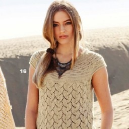 Вяжем нежный ажурный топик