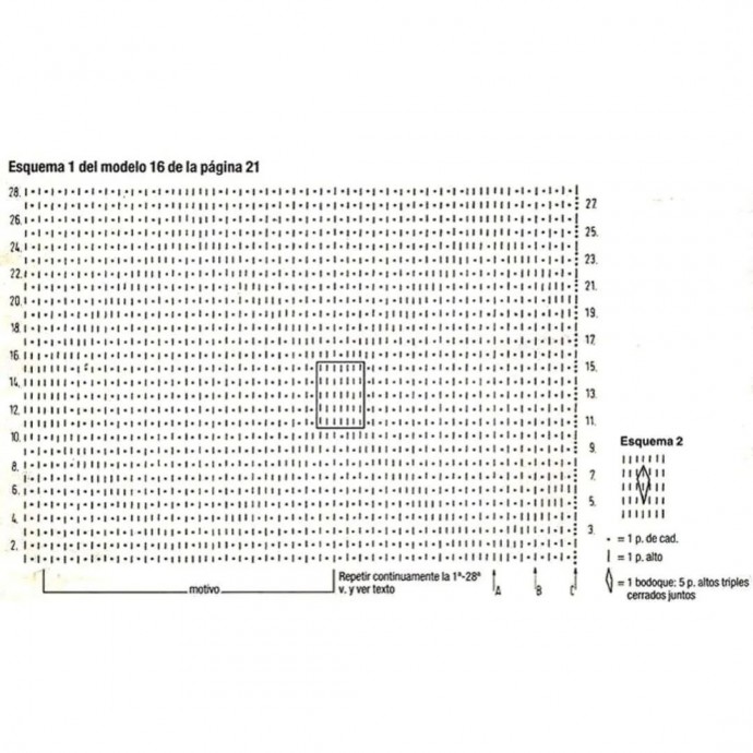 Ромбы, прорисованные на филейном полотне