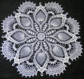 Салфетка крючком, схема в копилку