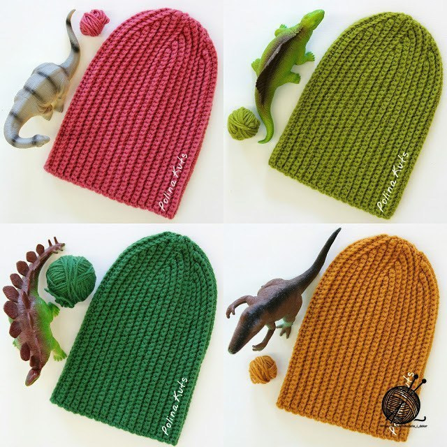 Как связать крючком шапку резинку?