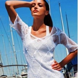 Ажурная туника для летних прогулок, вяжем крючком