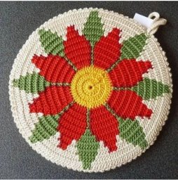 Цветной мотив для вяжущих крючком