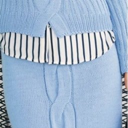 Голубая мини-юбка