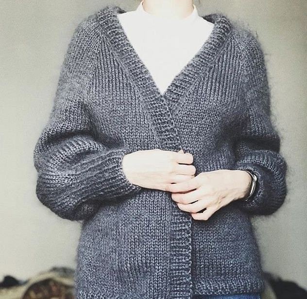 Кардиган из Alize Naturale, вяжем спицами