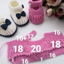 Вяжем пинетки с ремешком