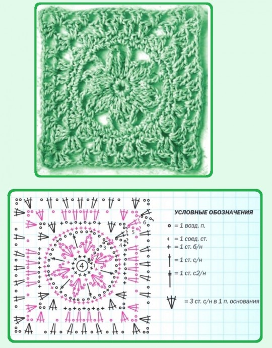 4 схемы мотивов крючком