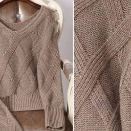 Крупный рельефный узор спицами