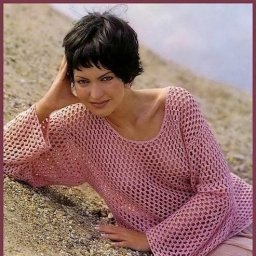 Романтичный ажурный пуловер, крючком