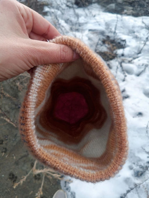 Шапочка с жаккардовым узором Шапочка с жаккардовым узором