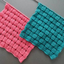 Шахматный узор спицами