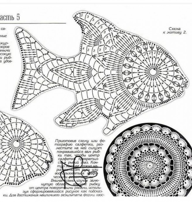 Вяжем рыбок крючком