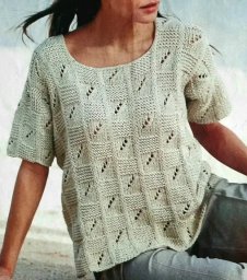 Футболка "ажурными квадратами"