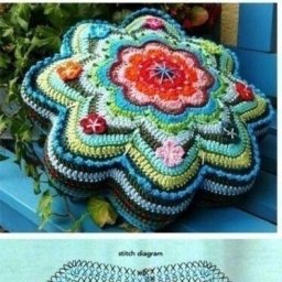 Чехол для подушки, вяжем крючком