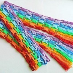 Идея для многоцветного шарфика