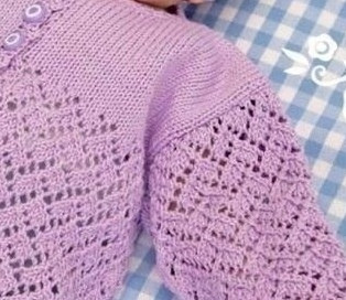 Жакет из хлопковой пряжи, вяжем для малышей