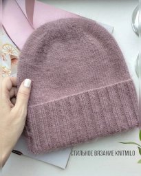 Шапка из норковой пряжи