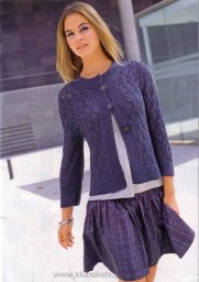 Ажурная кофта спицами