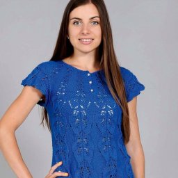 Красивая туника для любительниц вязания спицами