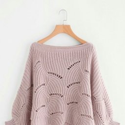 Нежный узор для широкого пуловера