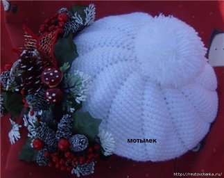 Берет "Снежок" ️крючком
