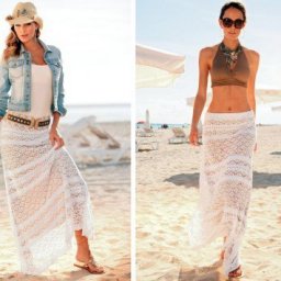 Стильная ажурная юбка в пол