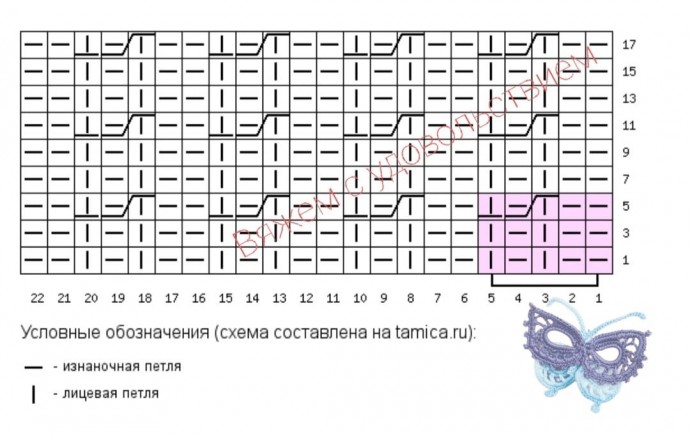 Узор из косичек "на три петли" для джемпера Узор из косичек "на три петли" для джемпера