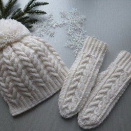 Вяжем милый белый комплект