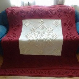 Вяжем пледы с объемным узором